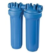 Магистральный фильтр Atlas Filtri DP BIG DUO AB (голубая) Ø11/2" IN (пластик) 20'' 45°C 8,3bar ZA1802912 (без картриджа) - фото