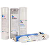 Полный набор картриджей Leader для обратного осмоса (мембрана 75GPD) - фото