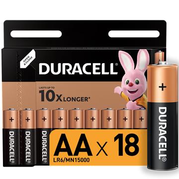 Щелочные батарейки Duracell Basic AA (LR06) MN1500 18шт - фото