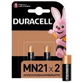 Специализированная щелочная батарейка Duracell MN21 12V, (A23 / 23A / V23GA / LRV08 / 8LR932), 2 шт - фото