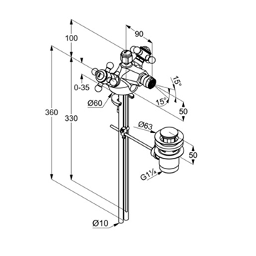 Смеситель для биде Kludi Adlon 512114520 - фото
