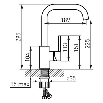 Змішувач для кухні FERRO FREYA BFR42S - фото
