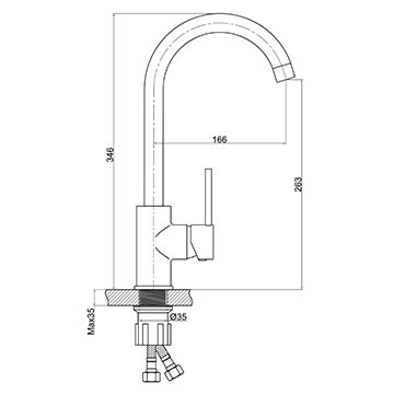 Змішувач для кухні FERRO FREYA BFR41S - фото