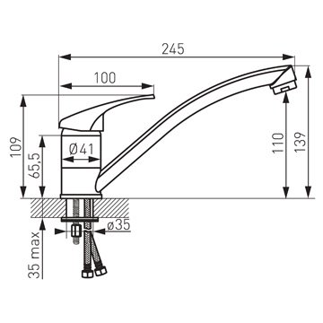 Змішувач для кухні FERRO BASIC BBC4 - фото