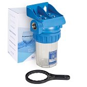 Магистральный фильтр для воды Aquafilter FHPR5-12-WB G1/2'' (латунь) 5'' 45°C 5bar (без картриджа) - фото