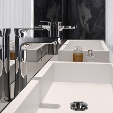 Смеситель (високий) для умывальника FERRO ALGEO SQUARE BAQ2L - фото