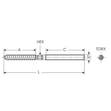 Шуруп Erico CADDY VDFM8120 (593400) M8x120мм - фото
