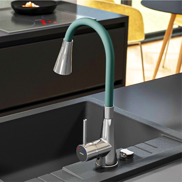 Смеситель для кухни FERRO ZUMBA II BZA42M (мятного) (гибкий излив) - фото