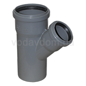 Канализационный тройник Ostendorf ПП d75хd50 угол 45° (113210) - фото