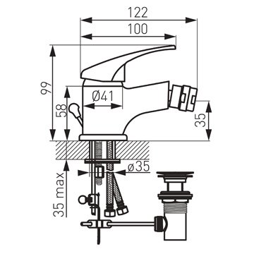 Смеситель для биде FERRO BASIC BBC6 - фото