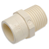 Муфта с наружной резьбой ХПВХ USTM 1/2'' (50405) - фото