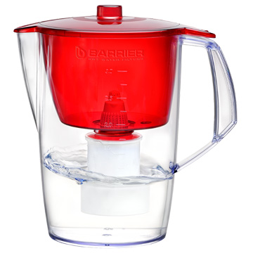 Фільтр глечик Бар'єр Лайт червоний (глечик + 13 картриджів) - фото