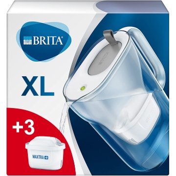 Фильтр-кувшин Brita Style XL LED (серый) 3.6/2.4л (кувшин + 3 картриджа) - фото