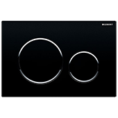 Смывная клавиша (панель) Geberit Sigma 20 черный матовый хром (115.882.KM.1) - фото