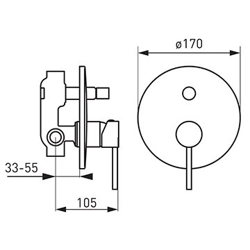 Смеситель для ванны (встроенный) FERRO FIESTA BFI7P - фото