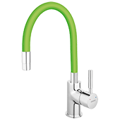Смеситель для кухни FERRO ZUMBA BZA4G (зеленый) (гибкий излив) - фото