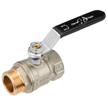 Кран кульовий 2'' ВЗ PN25 з важелем General Fittings (7S00.L2) - фото