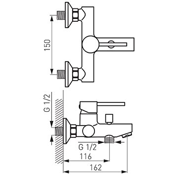 Смеситель для ванной FERRO FIESTA BFI1 - фото