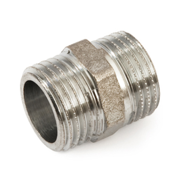 Ніпель латунний хромований General Fitings 1/2'' ЗР-ЗР - фото