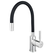 Смеситель для кухни FERRO ZUMBA BZA4B (черный) (гибкий излив) - фото