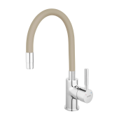 Смеситель для кухни FERRO ZUMBA BZA4P (бежевый) (гибкий излив) - фото