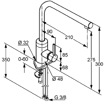 Змішувач для кухні Kludi L-INE - фото