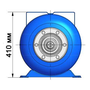 Расширительный бак Zilmet ULTRA-PRO 60 л 1''G горизонтальний Ø380 H=410 мм 10 bar 1100006005 - фото