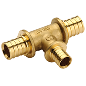 Тройник редукционный латунь General Fittings d25/d25/d16 (3400.13) - фото