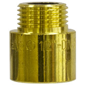 Латунный удлинитель ВР-НР General Fittings 1/2'' 30 мм - фото