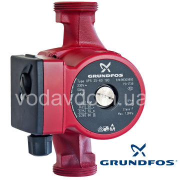 Циркуляційний насос Grundfos UPS 25-60 180 1x220 (99309993) - фото