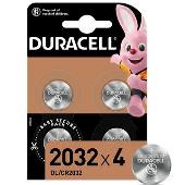 Литиевая батарейка Duracell Specialty типа таблетка 3V DL2032/CR2032 4шт - фото