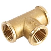 Тройник латунный General Fittings 1''ВР - фото