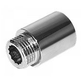 Латунный удлинитель ВР-НР General Fittings 1/2'' 25 мм (хром) - фото