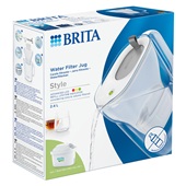 Фильтр-кувшин Brita Style LED 2.4/1.2л серый с картриджем Maxtra PRO (световая LED индикация) (1052809) - фото
