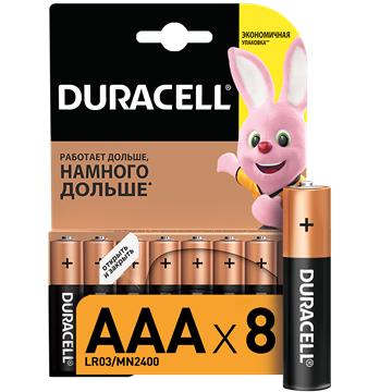 Щелочные батарейки Duracell Basic AAA (LR03) MN2400 8шт - фото