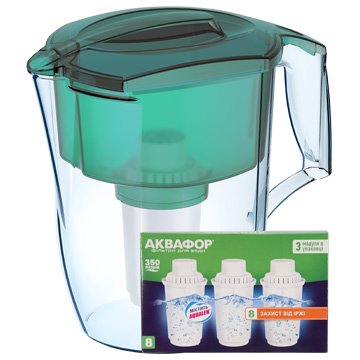 Фільтр-глечик Аквафор Океан А5 червоний (глечик + 4 картриджа) - фото