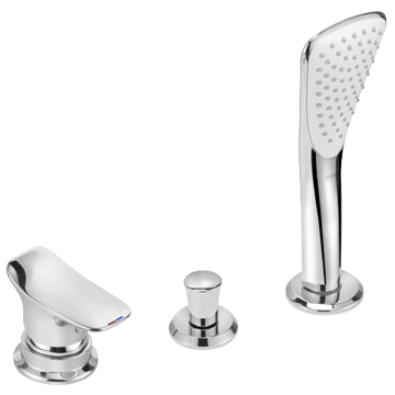 Смеситель для ванной Kludi Ambienta с выдвижной душевой ручкой 534480575 - фото