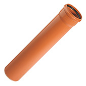 Труба с раструбом Ostendorf ПВХ d110x1000 мм (220010) - фото