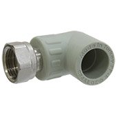 Колено 90° с накидной гайкой KAS 1/2''ВР-20мм (9630003) - фото