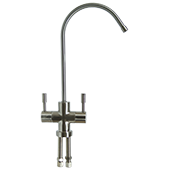 Двойной кран HighTech ''сатин'' для фильтра Aqualite M2-S - фото