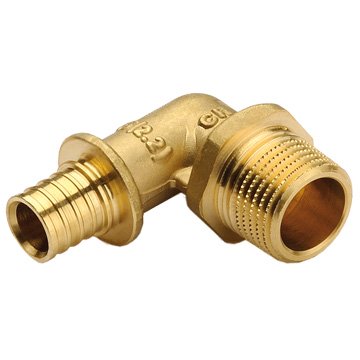 Соединительное колено латунь с резьбой НР 90° General Fittings d20-1/2'' (3400.21) - фото