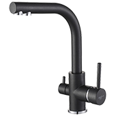 Кухонный смеситель трехпозиционный Aquasanita Akvaduo 2663 - 601 Metallic - фото