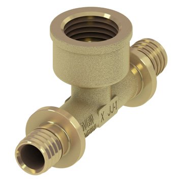 Тройник с внутренней резьбой латунь TECEflex d16/ВР 1/2'' (709516) - фото
