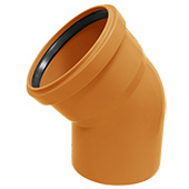 Отвод (колено) Ostendorf ПВХ d110 угол 45° (220220) - фото