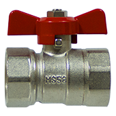 Кран с внутренней резьбой и бабочкой IVR 3/4'' ВВ PN25 (арт.52) - фото