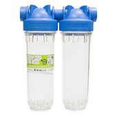 Фильтр-колба Atlas Filtri DP DUO TS (прозр.) Ø1'' OT (латунь) 10'' 45°C 8bar KIT ZA3120680 - фото