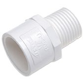 Муфта с наружной резьбой ПВХ USTM 1/2'' (30405) - фото