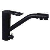 Смеситель для кухни Haiba HANSBERG 021 с выходом для питьевой воды (черный) (HB3915) - фото