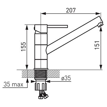 Смеситель для кухни FERRO FIESTA BFI4 - фото