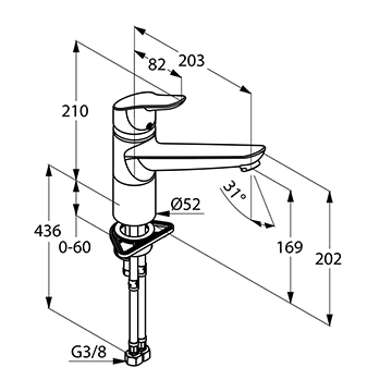 Змішувач для кухні Kludi Objekta 325740575 - фото